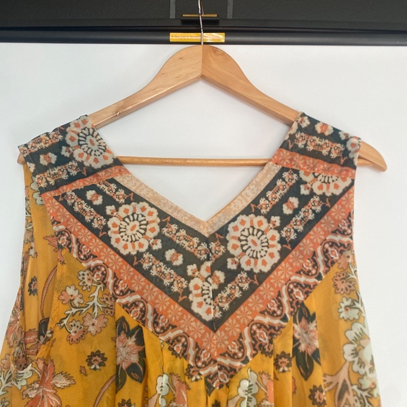 Free People M Havana Floral Print Surplice Top - Picture 9 of 12